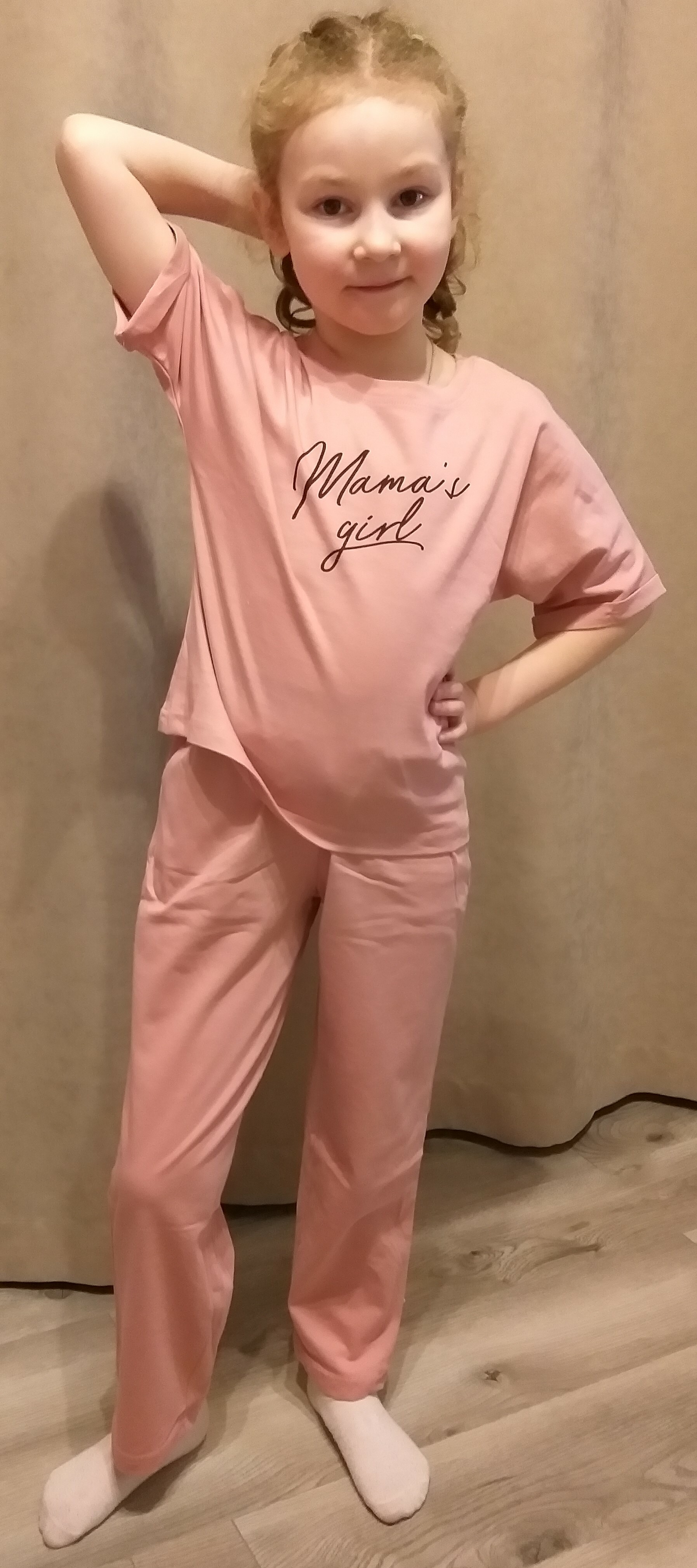 Фотография покупателя товара Пижама детская для девочки KAFTAN "Pink" рост 98-104 (30) - Фото 3