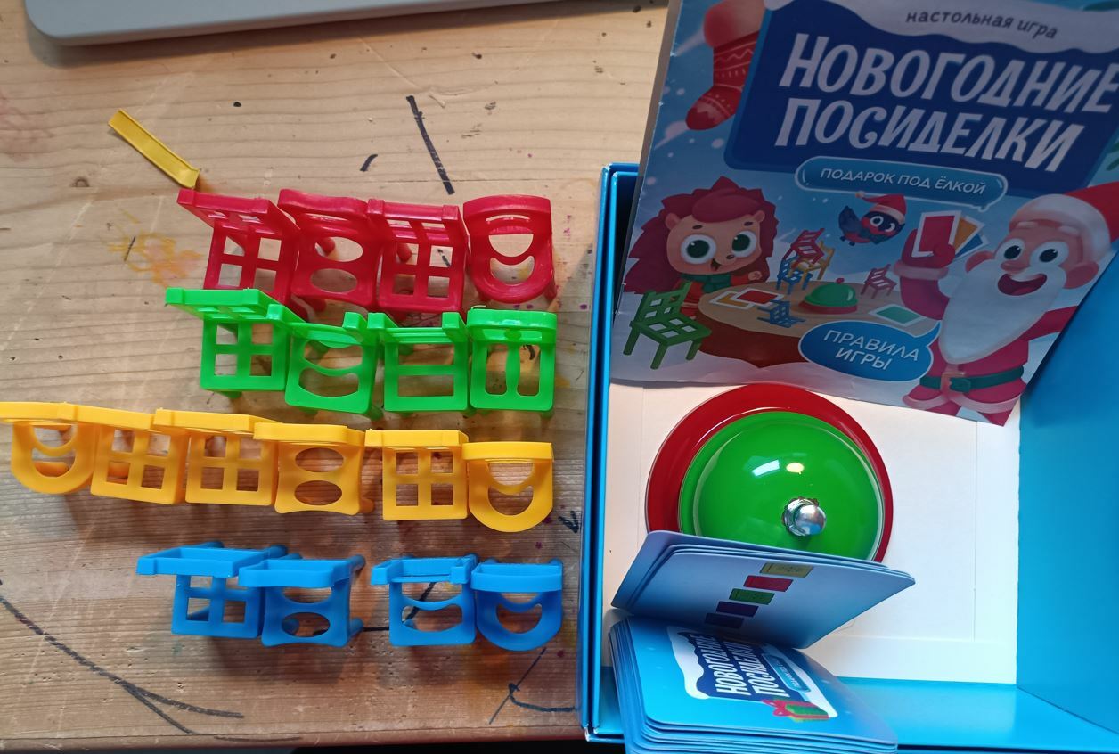 Новогодняя настольная игра «Новый год: Посиделки. Подарок под ёлкой», 24  карты, 20 стульев, звонок, 5+ (6939383) - Купить по цене от 450.00 руб. |  Интернет магазин SIMA-LAND.RU