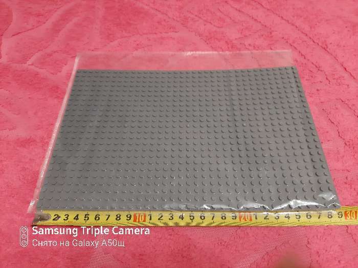 Фотография покупателя товара Пластина-основание для блочного конструктора 51 х 25,5 см, цвет серый