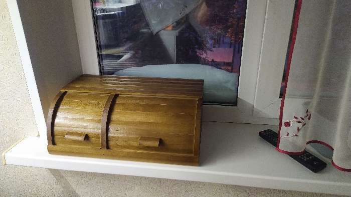 Фотография покупателя товара Хлебница деревянная "Славянская", двойная, 45 см, массив бука - Фото 1