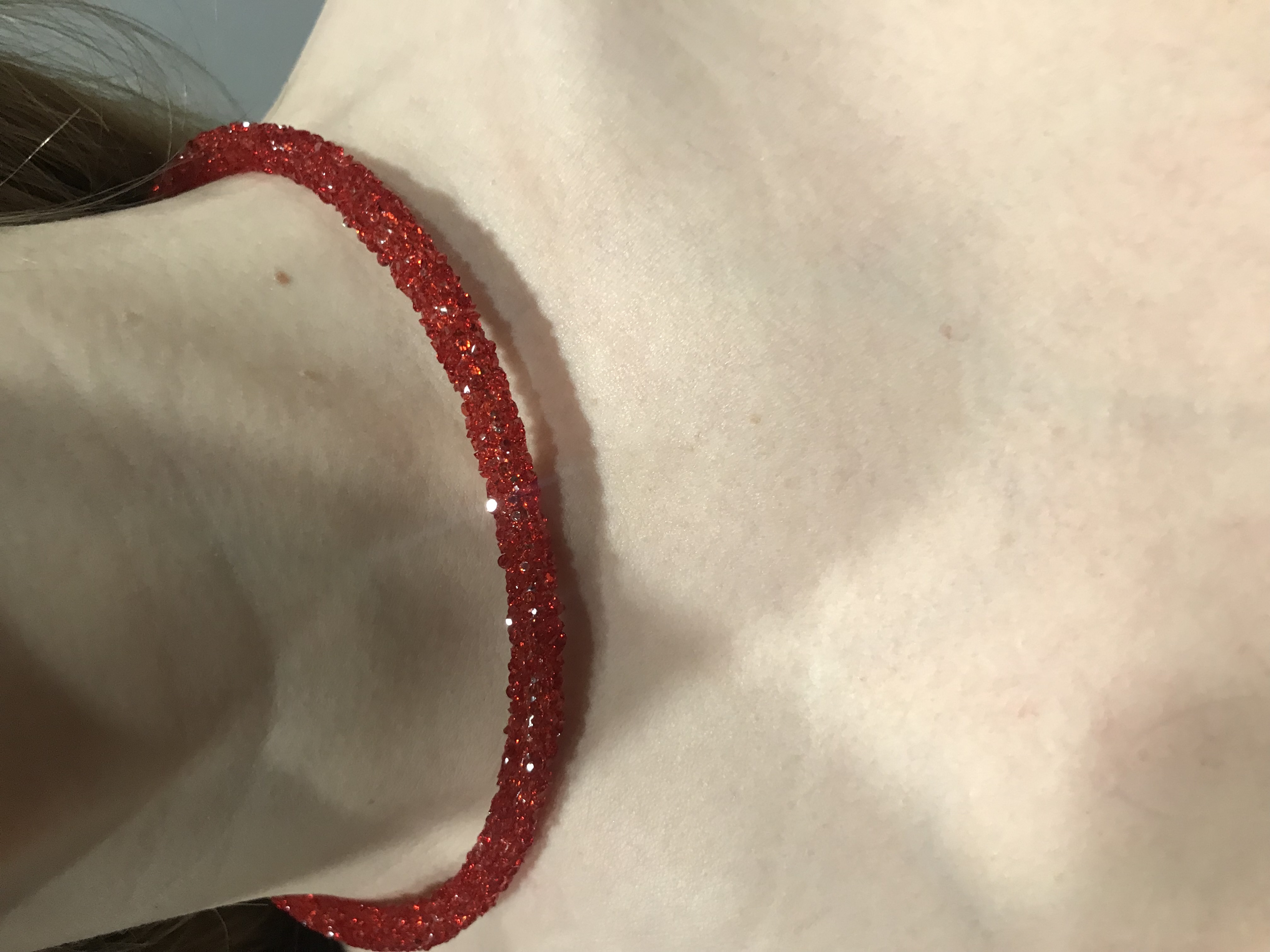 Фотография покупателя товара УЦЕНКА Колье «Шанталь», цвет красный,30 см