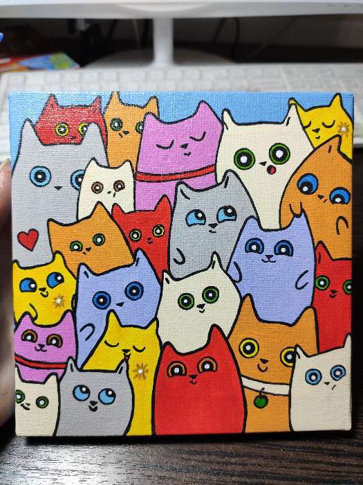 Фотография покупателя товара Картина по номерам «Милые котята» 15×15 см - Фото 21