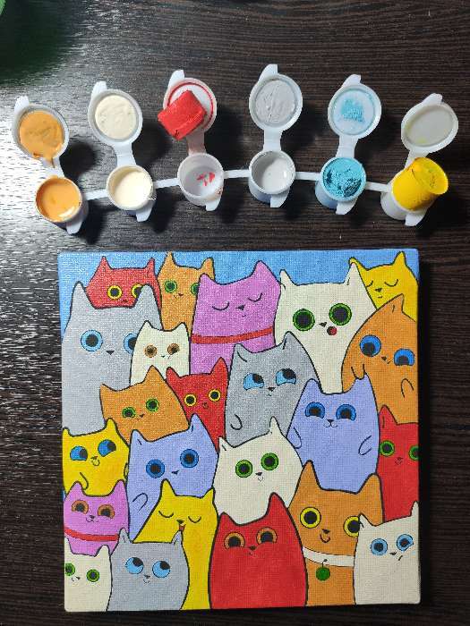 Фотография покупателя товара Картина по номерам «Милые котята» 15×15 см - Фото 20