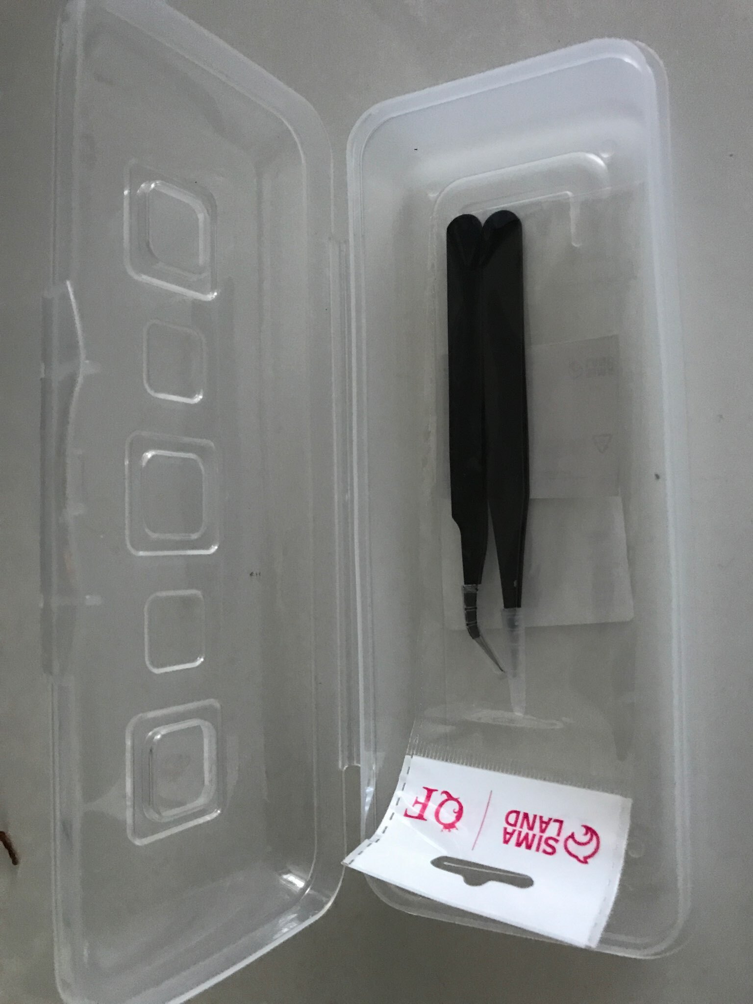 Фотография покупателя товара Набор пинцетов для наращивания ресниц, 2 шт, 12,5 см, цвет чёрный