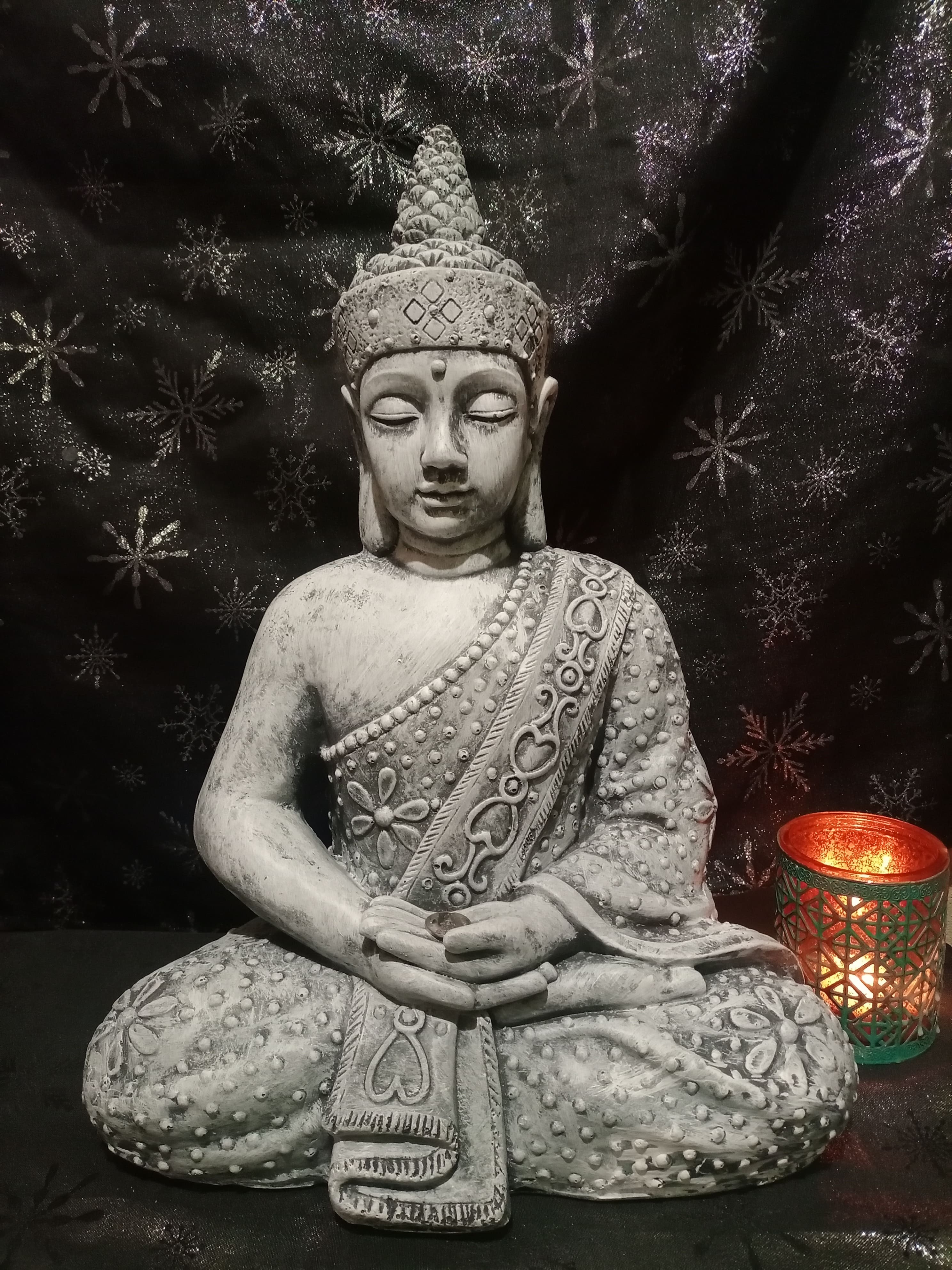 Фотография покупателя товара Садовая фигура "Будда", под камень, 35х20х46см - Фото 1