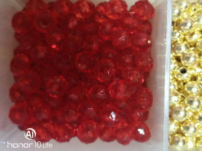 Фотография покупателя товара Бусины для творчества пластик "Кристалл с гранями красный" набор 20 гр 0,4х0,6х0,6 см