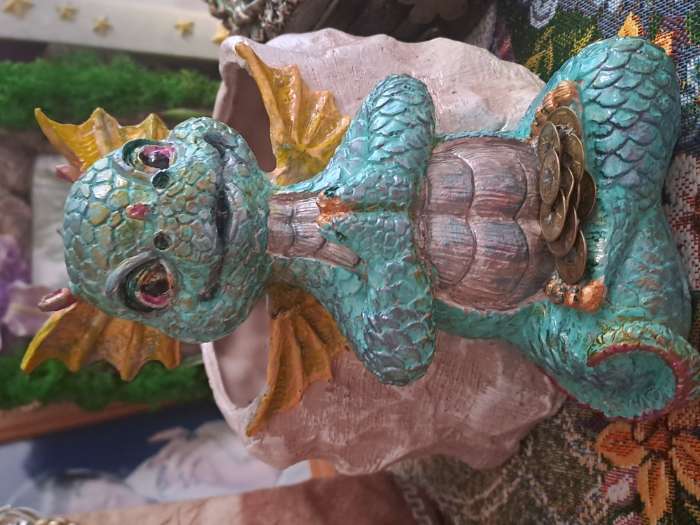 Фотография покупателя товара Фигура "Дракон йога", 18 см, зелёный - Фото 1