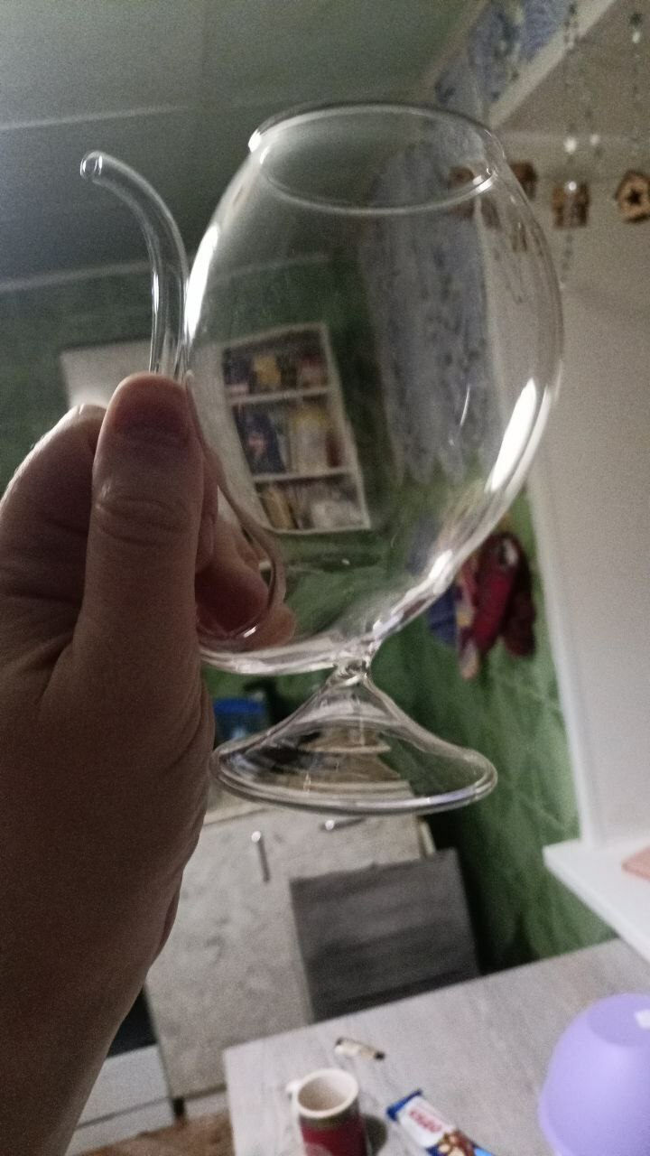 Фотография покупателя товара Бокал для вина Magistro «Forma. Пантера», 300 мл, с трубочкой, стекло, прозрачный - Фото 3