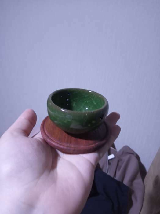 Фотография покупателя товара Набор для чайной церемонии «Лунный камень», 7 предметов: 6 пиал 50 мл, чайник 150 мл, керамика, серый - Фото 1