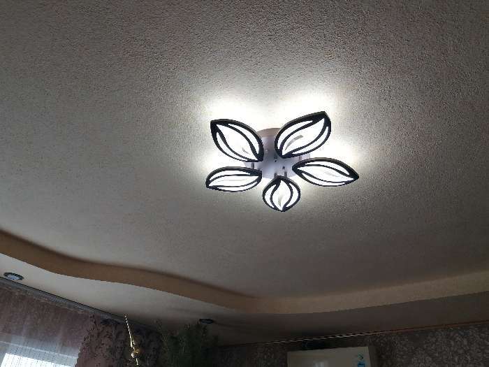 Фотография покупателя товара Светильник ГАЛЛОП «Галактика» 423700, LED 90W, кофе, 60.5×60.5×7.5 см - Фото 6
