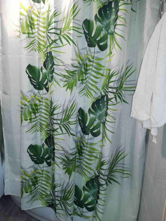 Фотография покупателя товара Шторка для ванной Dasch, 180×200 см, рисунок джунгли - Фото 1