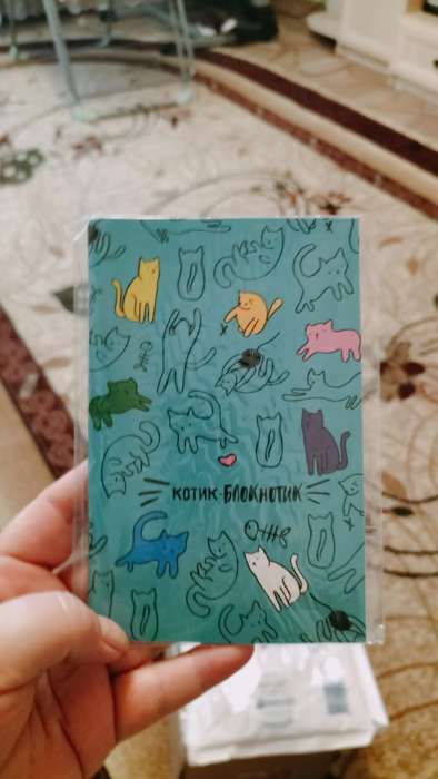 Фотография покупателя товара Блокнот А6, 32 л на скрепке, в клетку «Лапки» - Фото 2