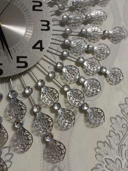 Фотография покупателя товара Часы настенные интерьерные «Ожеше», серия: Ажур, бесшумные, плавный ход, d=60 см, циферблат d=22 см, от батарейки 1×АА - Фото 4