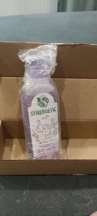 Фотография покупателя товара Средство для мытья полов Synergetic "Горная лаванда", биоразлагаемое,антибактериальное 750 мл