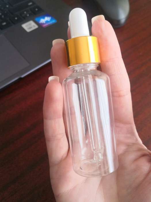 Фотография покупателя товара Бутылочка для хранения, с пипеткой, 30 мл, цвет золотой/белый - Фото 2