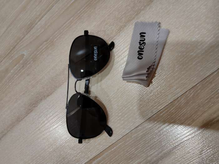 Фотография покупателя товара Очки солнцезащитные детские OneSun, поляризационные, линза 4.3×5 см, 13.4×12.5 см - Фото 1