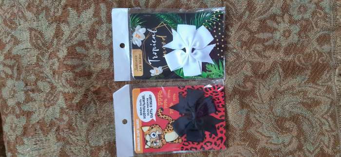 Фотография покупателя товара Заколка для волос с бантом «Котик», 10×14 см - Фото 1