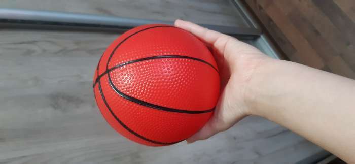 Фотография покупателя товара Мяч детский «Баскетбол», d=16 см, 70 г, цвет МИКС - Фото 1