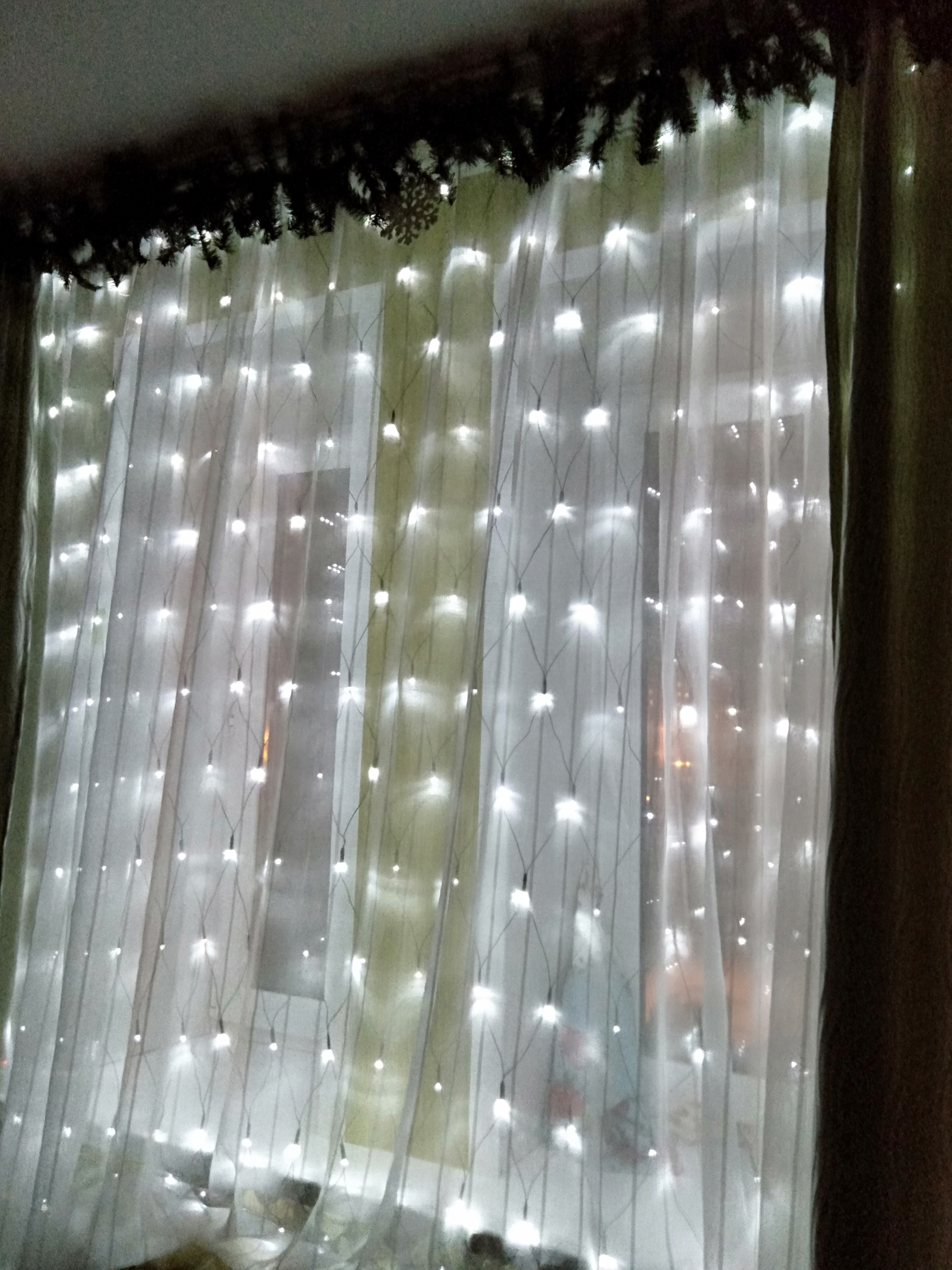 Фотография покупателя товара Гирлянда «Сеть» 2 × 2 м, IP20, тёмная нить, 224 LED, свечение мульти, 8 режимов, 220 В - Фото 14