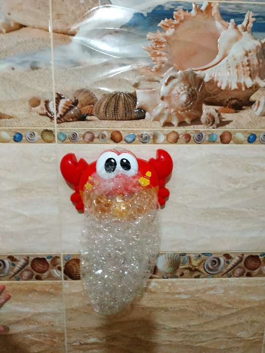 Фотография покупателя товара Игрушка для ванны «Крабик», пузыри, на присоске - Фото 6
