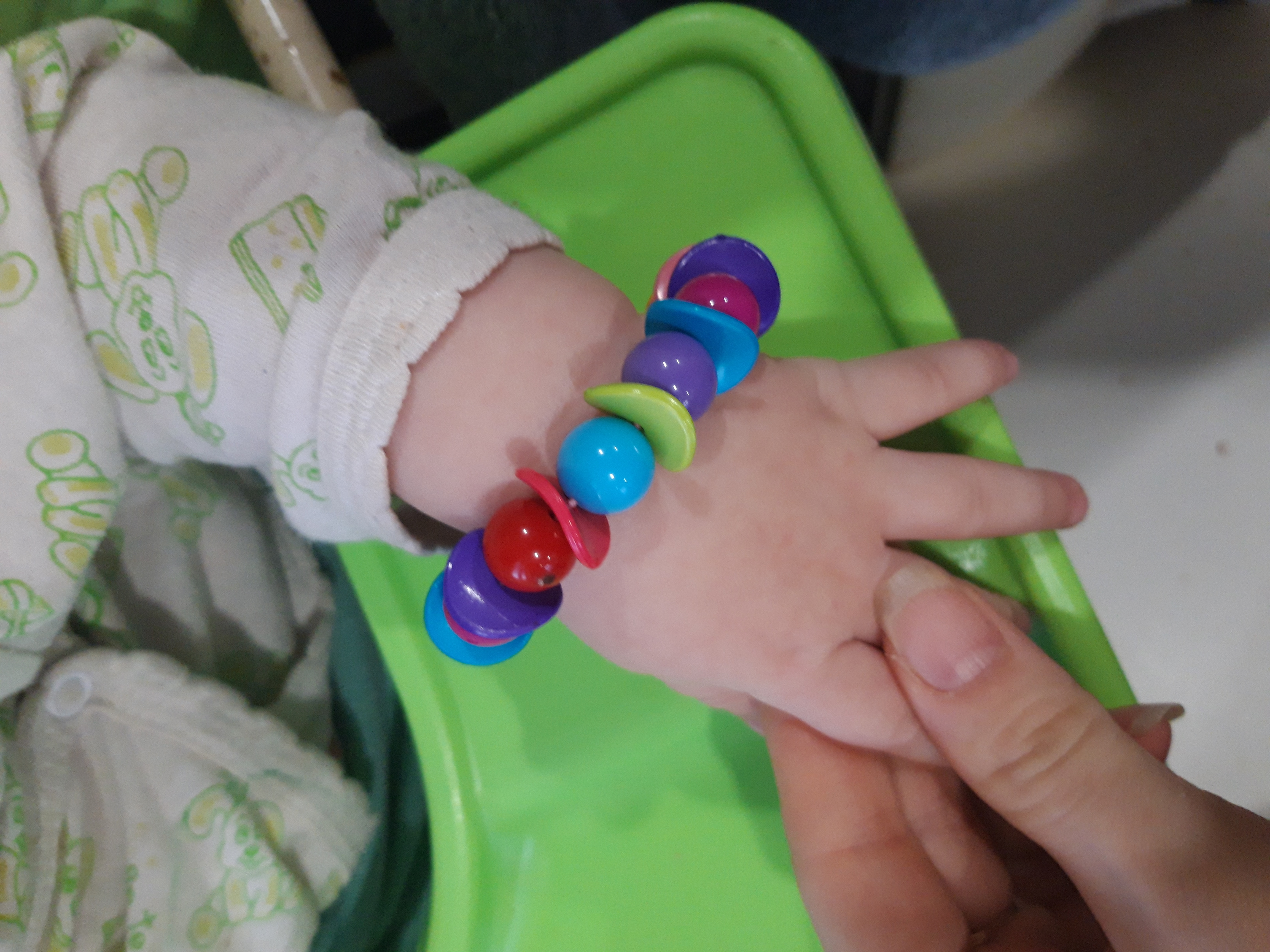 Фотография покупателя товара Браслет детский «Выбражулька», волна с бусинками, цветной - Фото 2