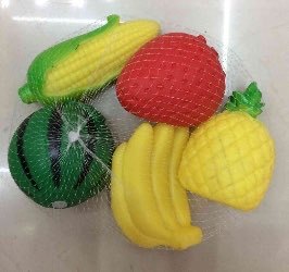 Фотография покупателя товара Набор игрушек для купания «Овощи-фрукты», 5 шт, с пищалкой - Фото 1