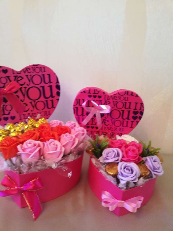 Фотография покупателя товара Набор коробок 3 в 1 сердца, I Love You, розовый, 21 х 19 х 9 - 15.5 х 14 х 6 см - Фото 1