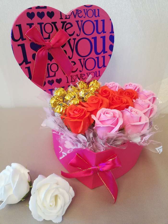 Фотография покупателя товара Набор коробок 3 в 1 сердца, I Love You, розовый, 21 х 19 х 9 - 15.5 х 14 х 6 см