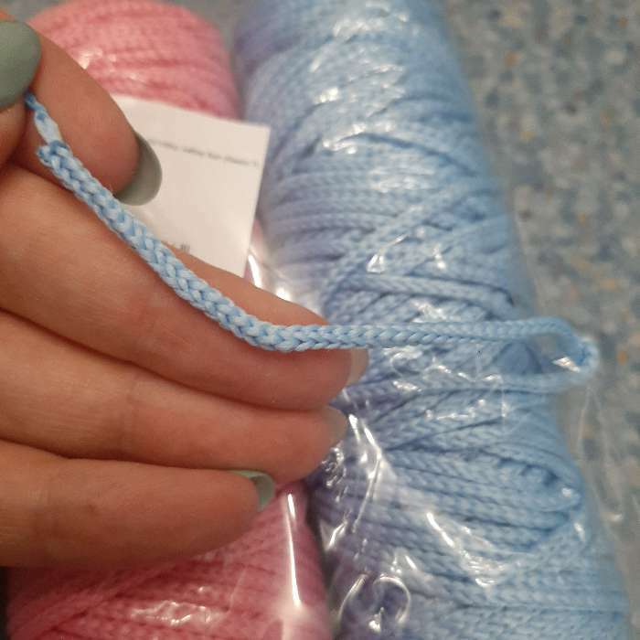 Фотография покупателя товара Шнур для вязания полиэфирный 3мм, 50м/100гр, набор 3шт (Комплект 6) - Фото 2