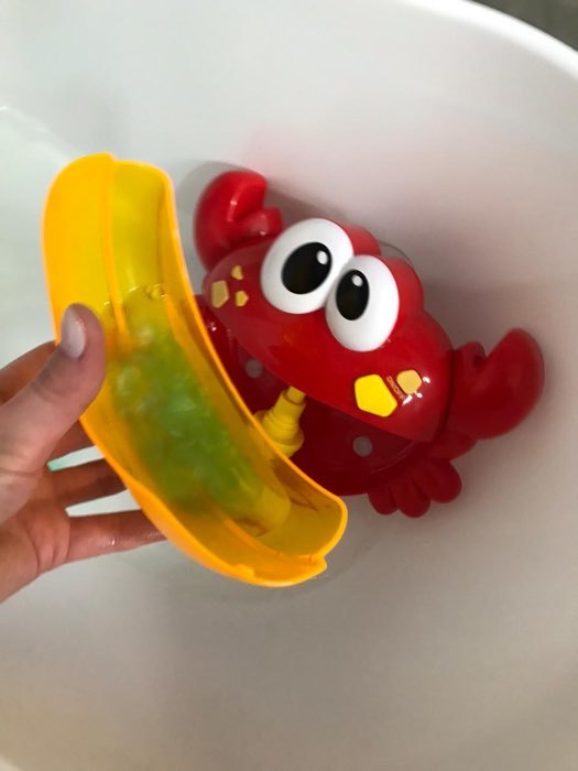 Фотография покупателя товара Игрушка для ванны «Крабик», пузыри, на присоске - Фото 3