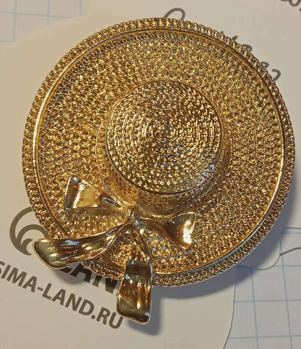 Фотография покупателя товара Брошь «Шляпка», цвет серебро - Фото 1