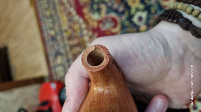 Фотография покупателя товара Курительная трубка для табака "Командор Премиум", классическая, красное дерево, длина 13 см,  d-1.8 - Фото 5