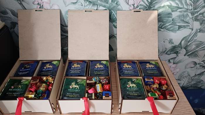 Фотография покупателя товара Деревянная шкатулка для чайных пакетиков 17,9х15,6х7,4 см - Фото 2