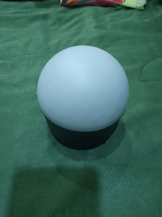 Фотография покупателя товара Световой прибор «Хрустальный шар» 10 см, динамик, AUX, свечение RGB, 220 В - Фото 1