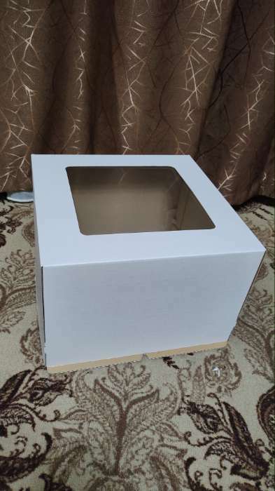 Фотография покупателя товара Коробка под торт с окном, 30 х 30 х 19 см - Фото 1