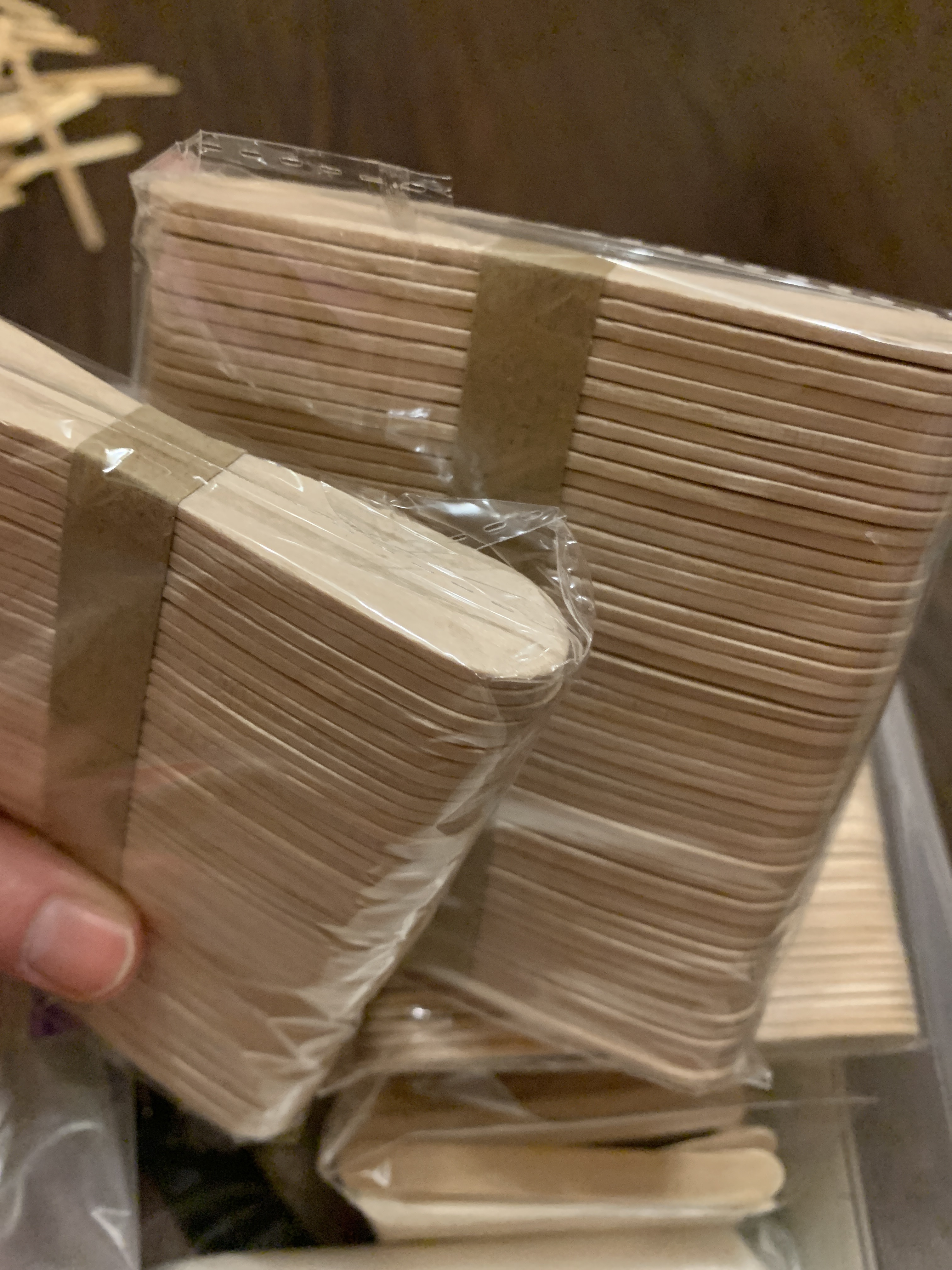 Фотография покупателя товара Палочки деревянные для мороженого Доляна, 9,4×1,5-1,7 см, 50 шт