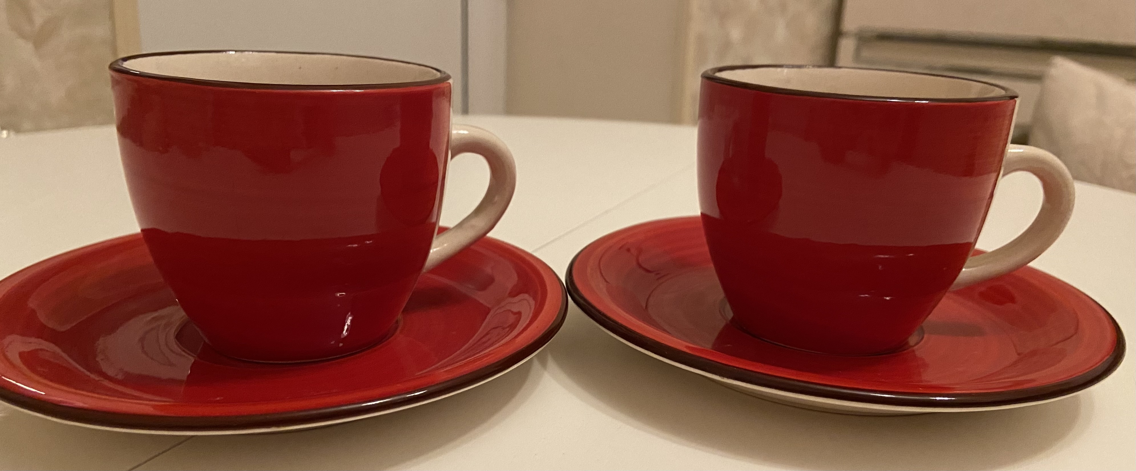 Фотография покупателя товара Чайная пара керамическая Доляна «Морской мир», 2 предмета: чашка 200 мл, блюдце d=14,5 см, цвет коричневый - Фото 4