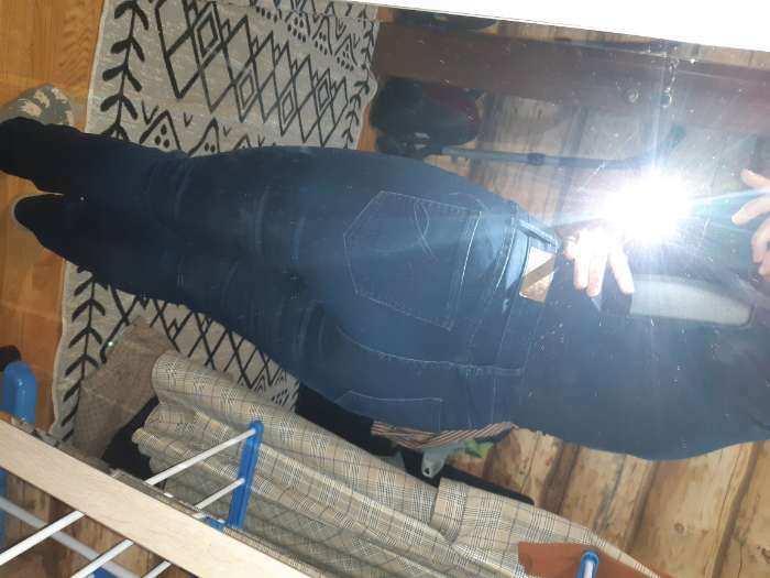 Фотография покупателя товара Джинсы женские, размер 48, рост 164 см, цвет тёмно-синий - Фото 2
