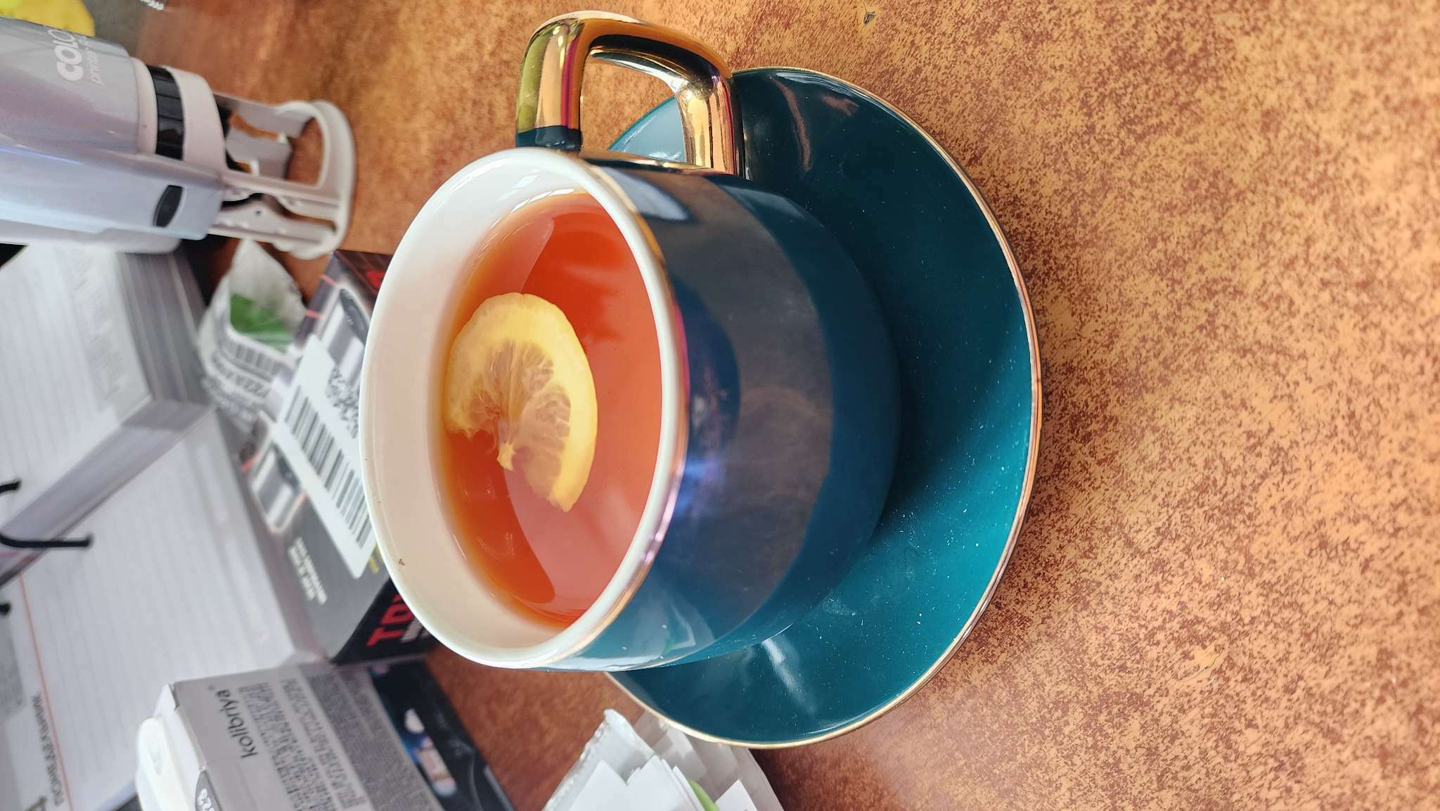 Фотография покупателя товара Чайная пара керамическая «Изумруд», 2 предмета: чашка 300 мл, блюдце d=13,5 см - Фото 1