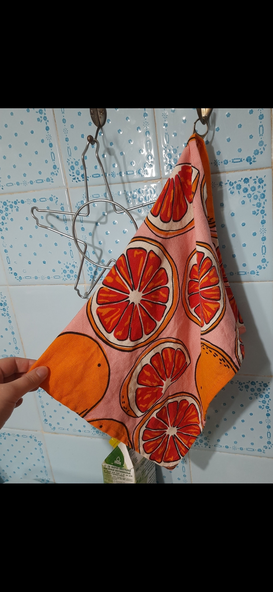 Фотография покупателя товара Полотенце кухонное Доляна "Grapefruit" 35х60 см, 100% хлопок, 160г/м2 - Фото 1