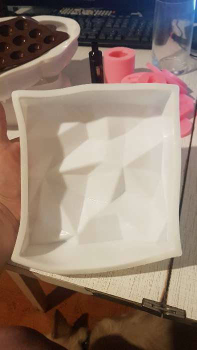 Фотография покупателя товара Форма силиконовая для муссовых десертов и выпечки Доляна «Сладкие скалы», 16×15,5 см, цвет белый