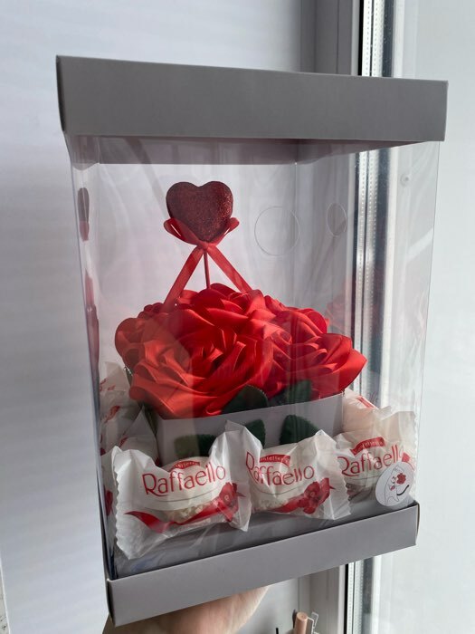 Фотография покупателя товара Коробка подарочная для цветов с вазой и PVC окнами складная, упаковка, «Серая», 16 х 23 х 16 см - Фото 1