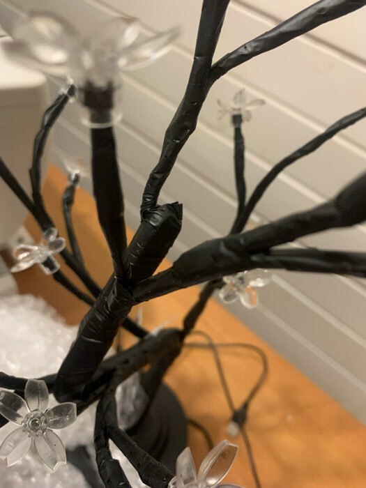 Фотография покупателя товара Светодиодный куст «Цветы» 45 см, 24 LED, постоянное свечение, от батареек AAx3, USB, свечение тёплое белое - Фото 1