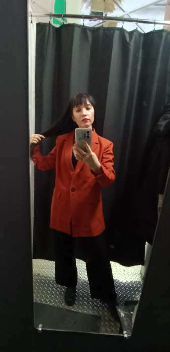 Фотография покупателя товара Пиджак женский, цвет кирпичный, размер 42-44