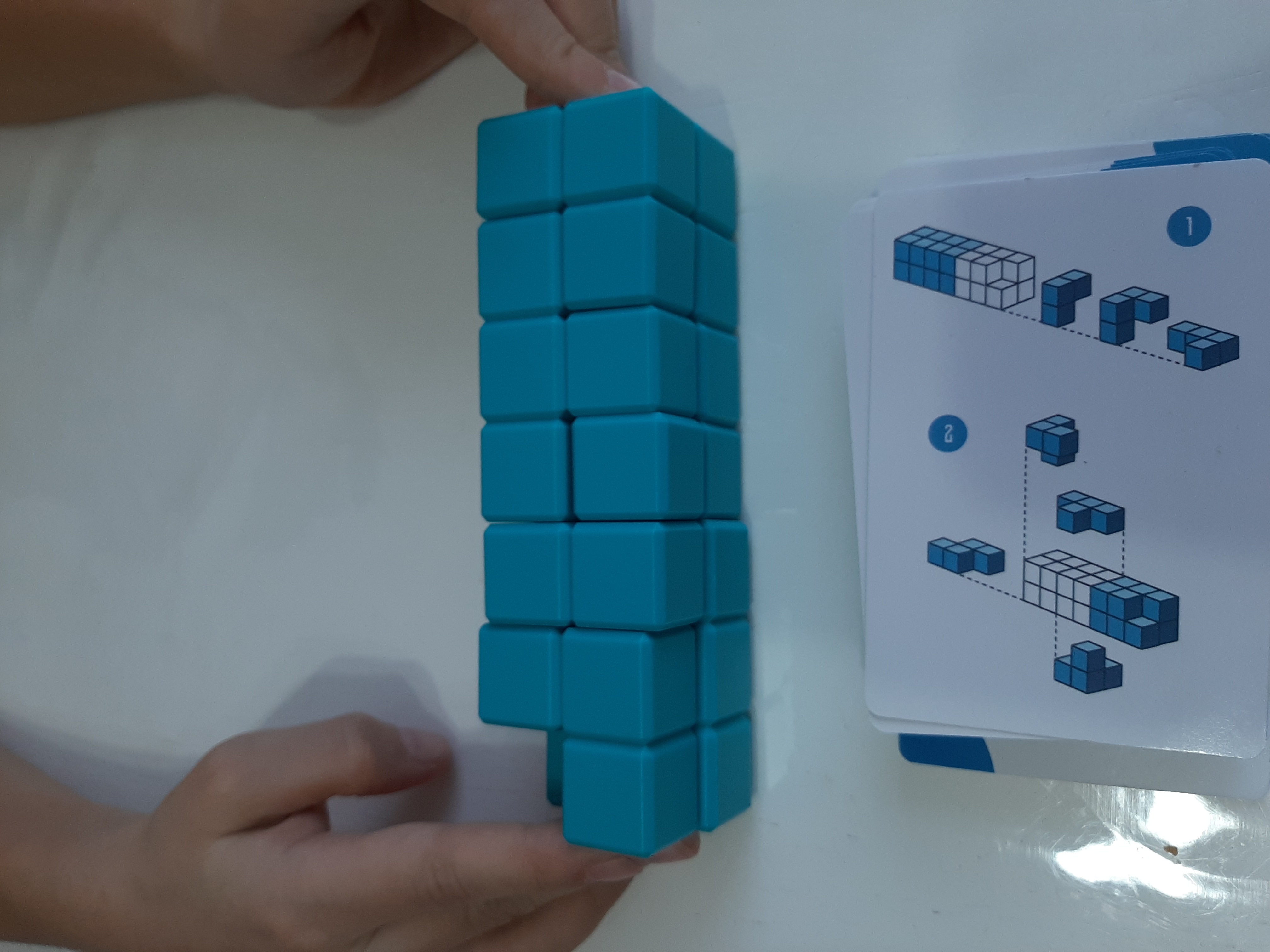 Фотография покупателя товара Игра головоломка «Синий куб», 7 объемных деталей - Фото 2