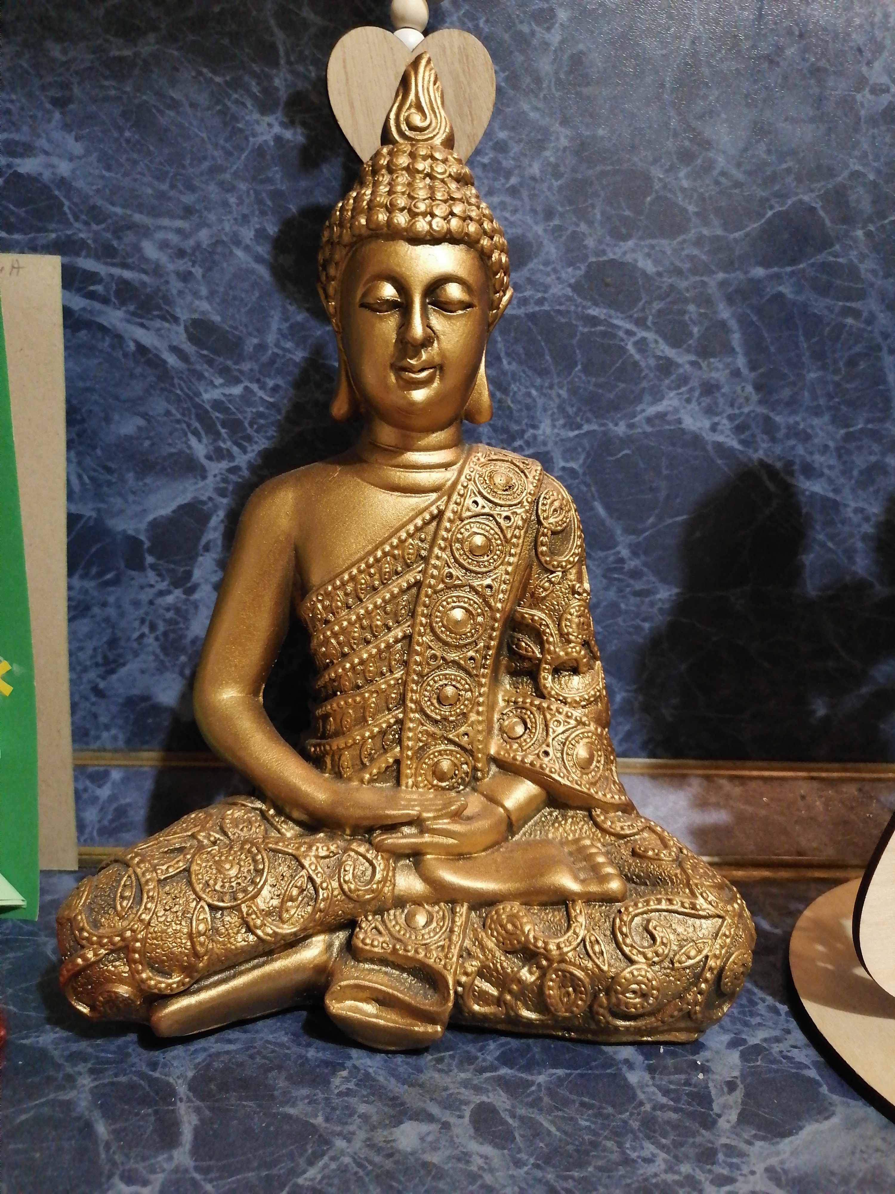 Фотография покупателя товара Фигура "Будда малый" 16х9х23см белая - Фото 9