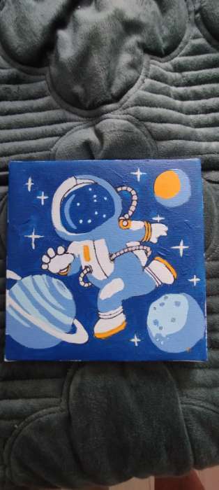 Фотография покупателя товара Картина по номерам для детей «Полёт в космос», 15 х 15 см