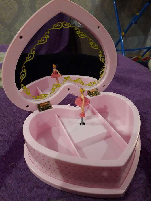 Фотография покупателя товара Шкатулка музыкальная розовая с Принцессой 19х16х6 см - Фото 1