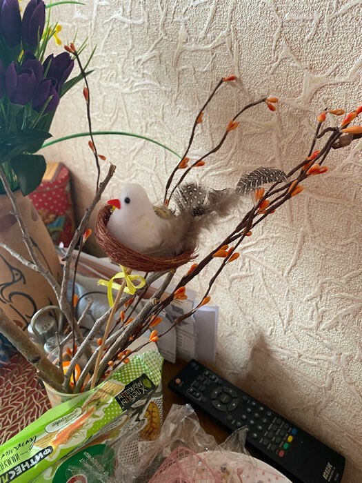 Фотография покупателя товара Набор топперов для украшения «Перепелиные яички», 12 шт., 2.5×3.5 см - Фото 1