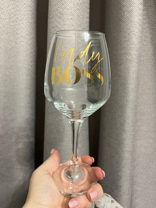 Фотография покупателя товара Бокал для вина с надписью «Мое вино - мои правила», 350 мл - Фото 2